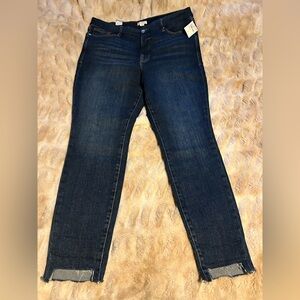 NWT Good American Good Waist Step-Hem Jeans in Indigo 306 Size 16